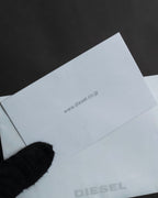 "DIESEL" Silver stud design leather one shoulder bag