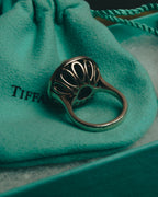 -SPECIAL- “Tiffany & Co.” 2000’s Pearl and black stone Ziegfeld cocktail ring