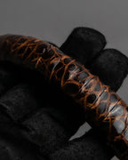 "Franco Parmiggiani" Turn lock design crocodile texture hand bag