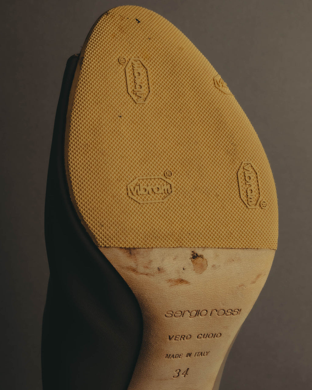 "Sergio Rossi" 10's Minimal leather mule sandals