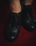 -SPECIAL- “Christian Dior” 00’s Ornate metal heel lace-up ankle boots