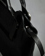 "Mila Schön" Horizontal minimalist metal fittings leather one-handle bag