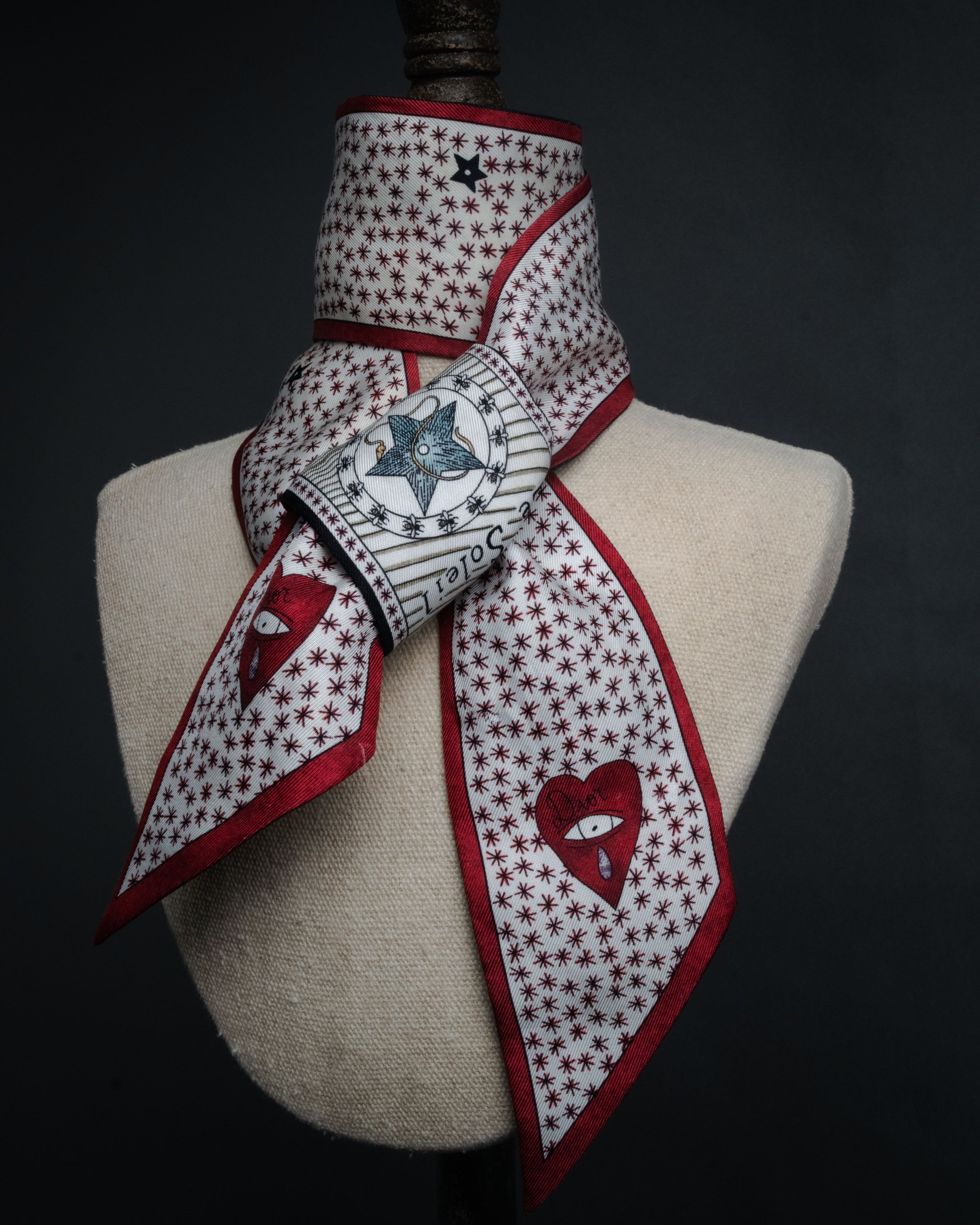 “Christian Dior” 2018-2022 Tarot motif silk mitzah scarf