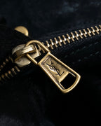 "YVES SAINT LAURENT" Muse to gold metal parts one-handle leather bag
