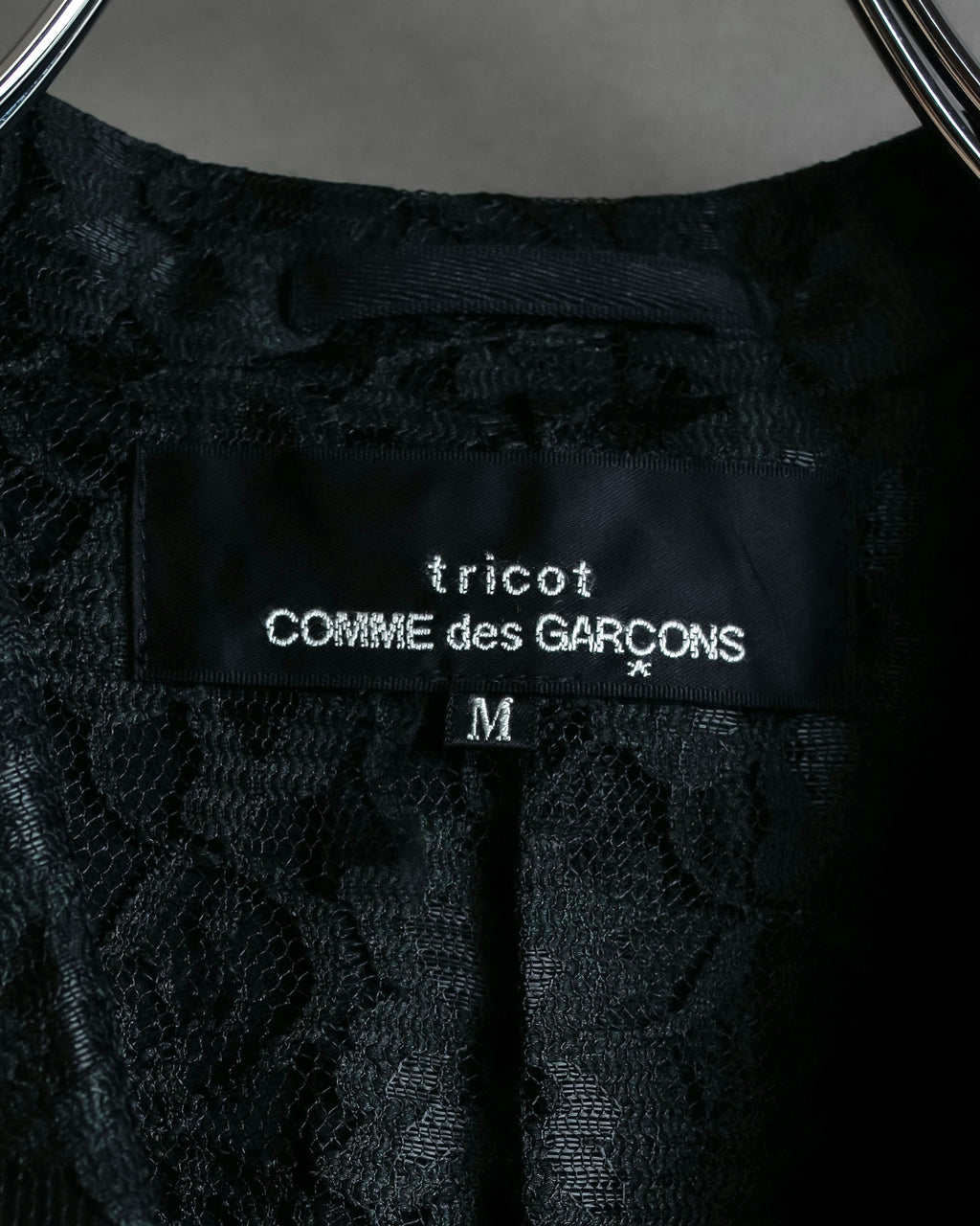"tricot COMME des GARCONS" 
2001AW Lace-switched design tailored jacket
