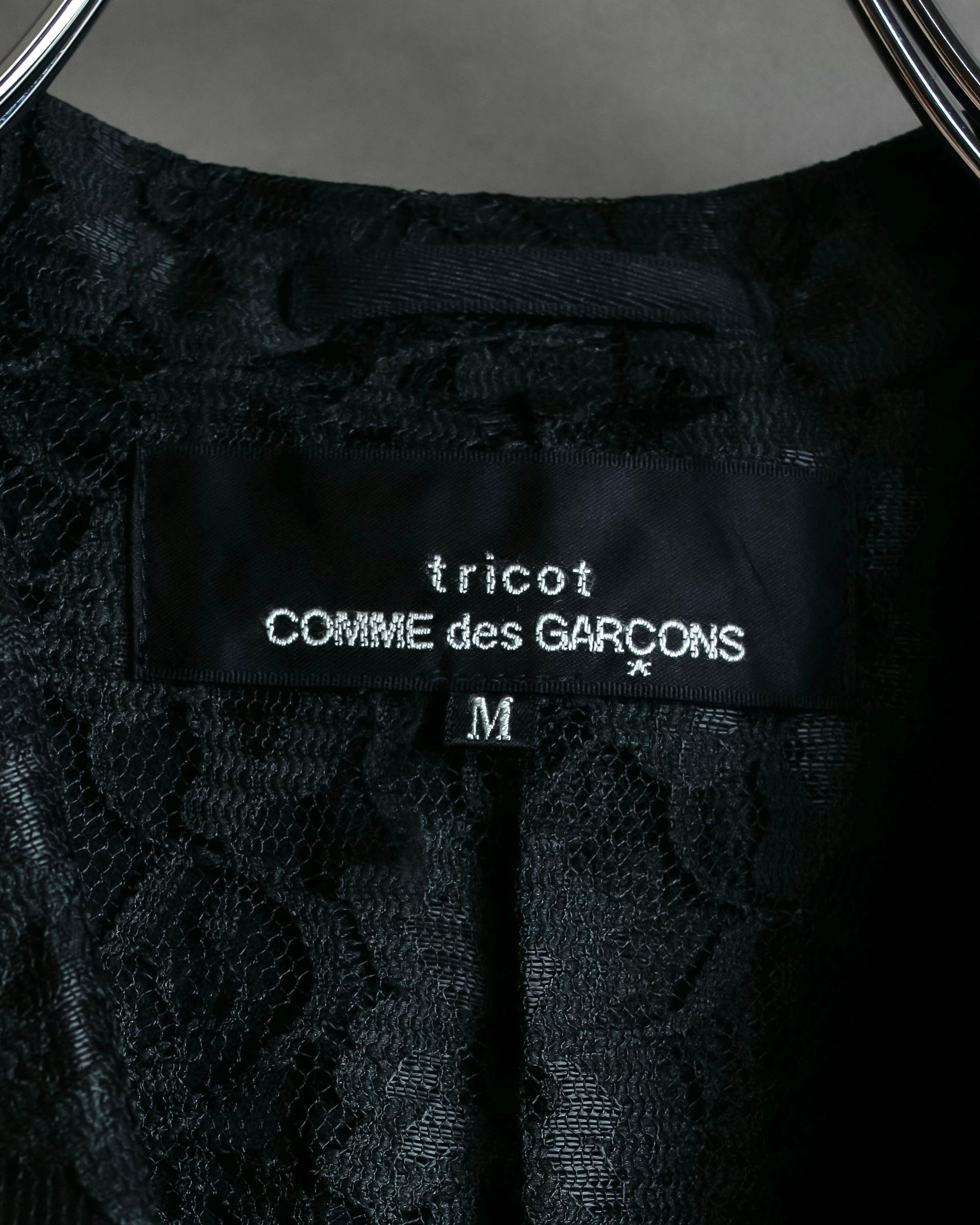 "tricot COMME des GARCONS" 
2001AW Lace-switched design tailored jacket