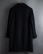 "Max Mara" 90's White tag tailored collar angora mix coat