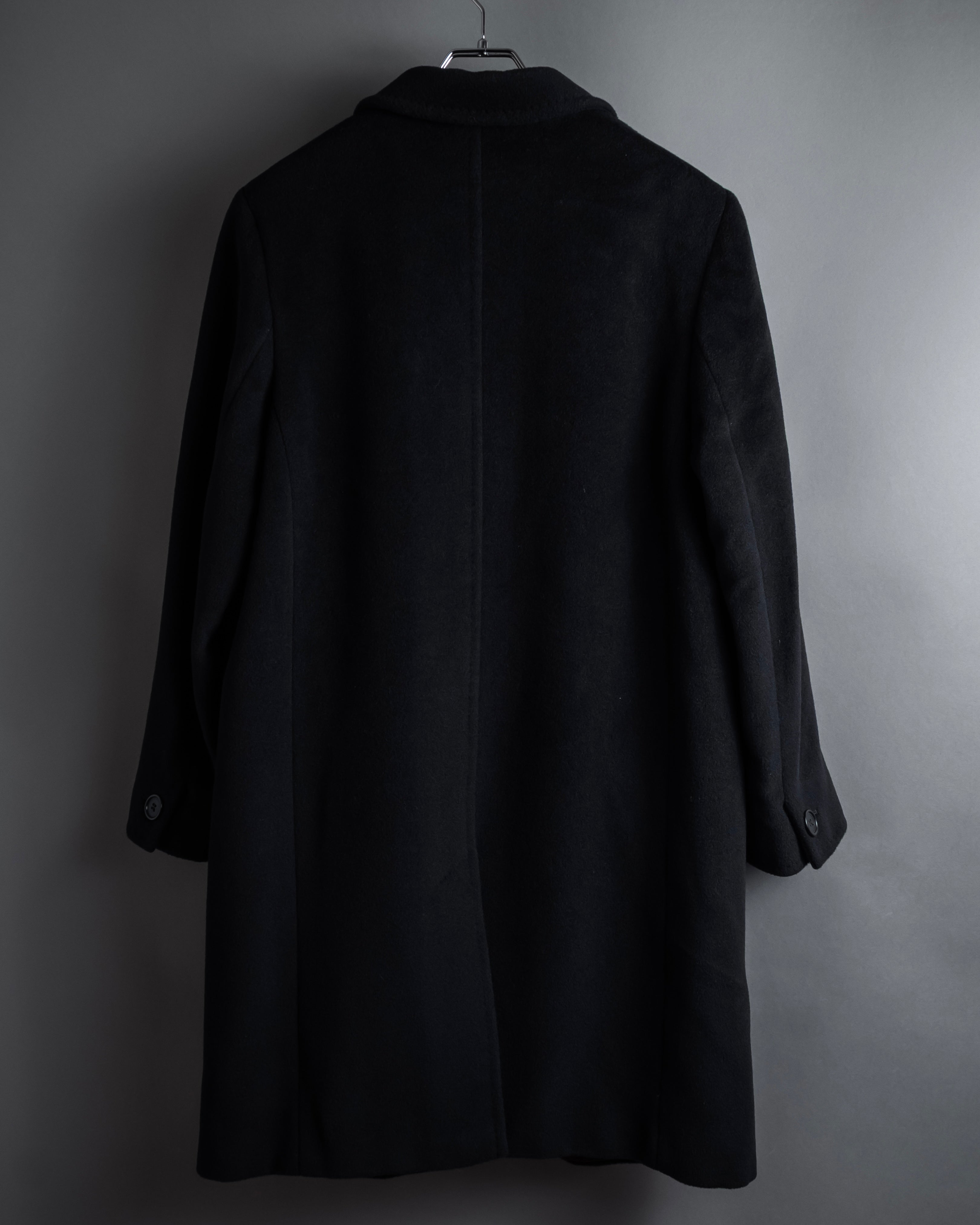 "Max Mara" 90's White tag tailored collar angora mix coat