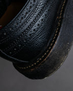 "THOM BROWNE" Wingtip design rubber sole leather shoes