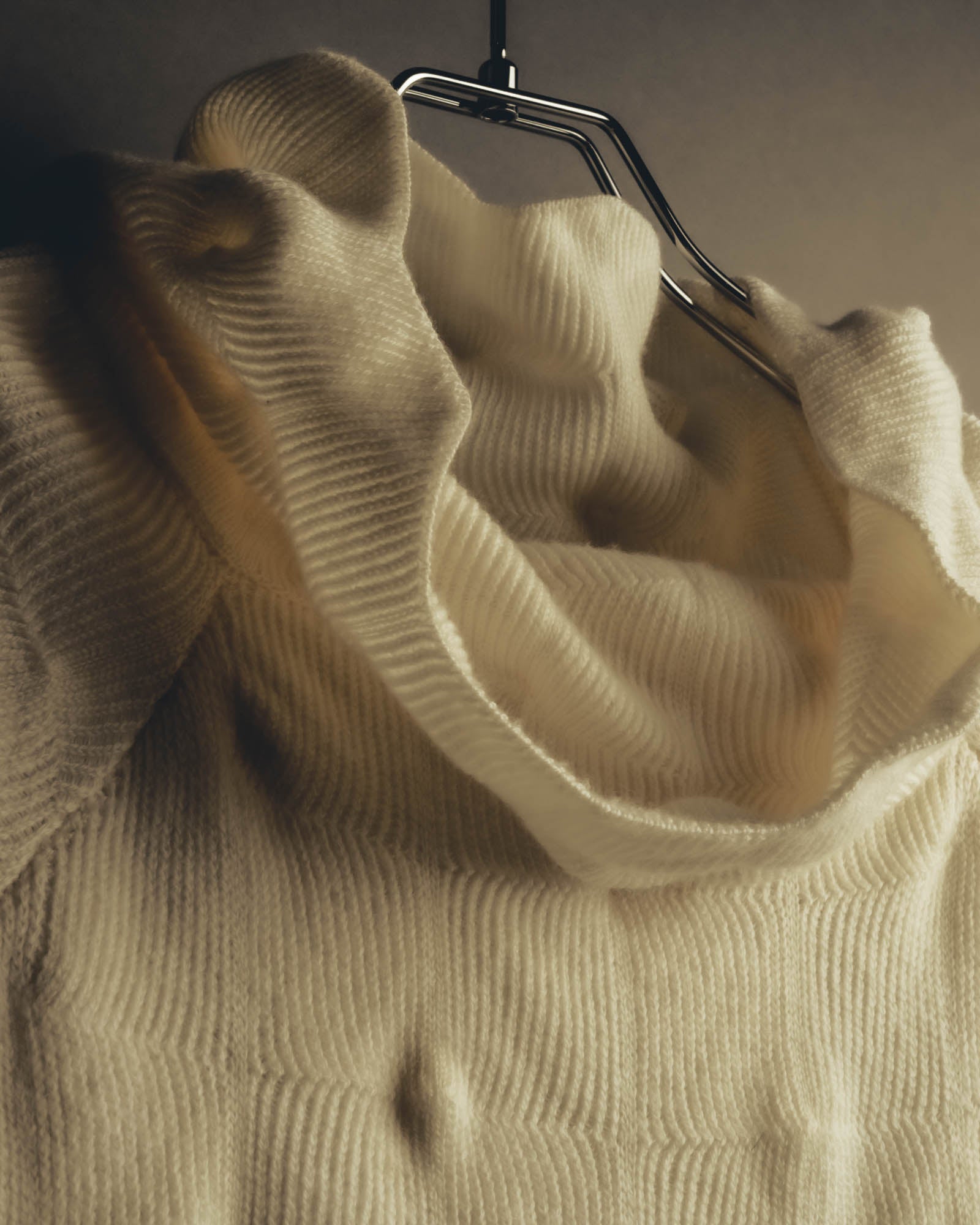 "Alexander McQueen" 90's-00's Sculptural ribbed turtleneck wool knit sweater