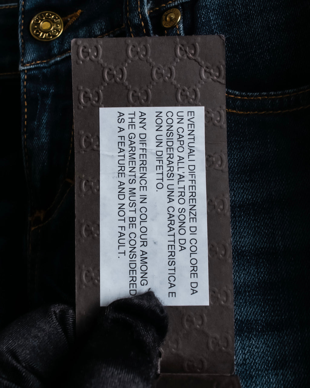 Pantalones de mezclilla con lavado de libélula de GUCCI