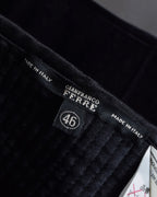 "GIANFRANCO FERRE" Structured wool satin ruffle inner detail set up