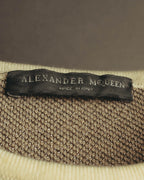 "Alexander McQueen" 00's-10's Metallic floral sleeveless knit dress