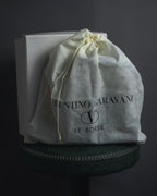 -SPECIAL- "VALENTINO GARAVANI" 90’s-00’s V corner hardware leather top handle bag