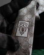 "GUCCI" GG pattern jacquard weave neck tie