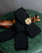 "GUCCI" Black bejeweled grosgrain ribbon