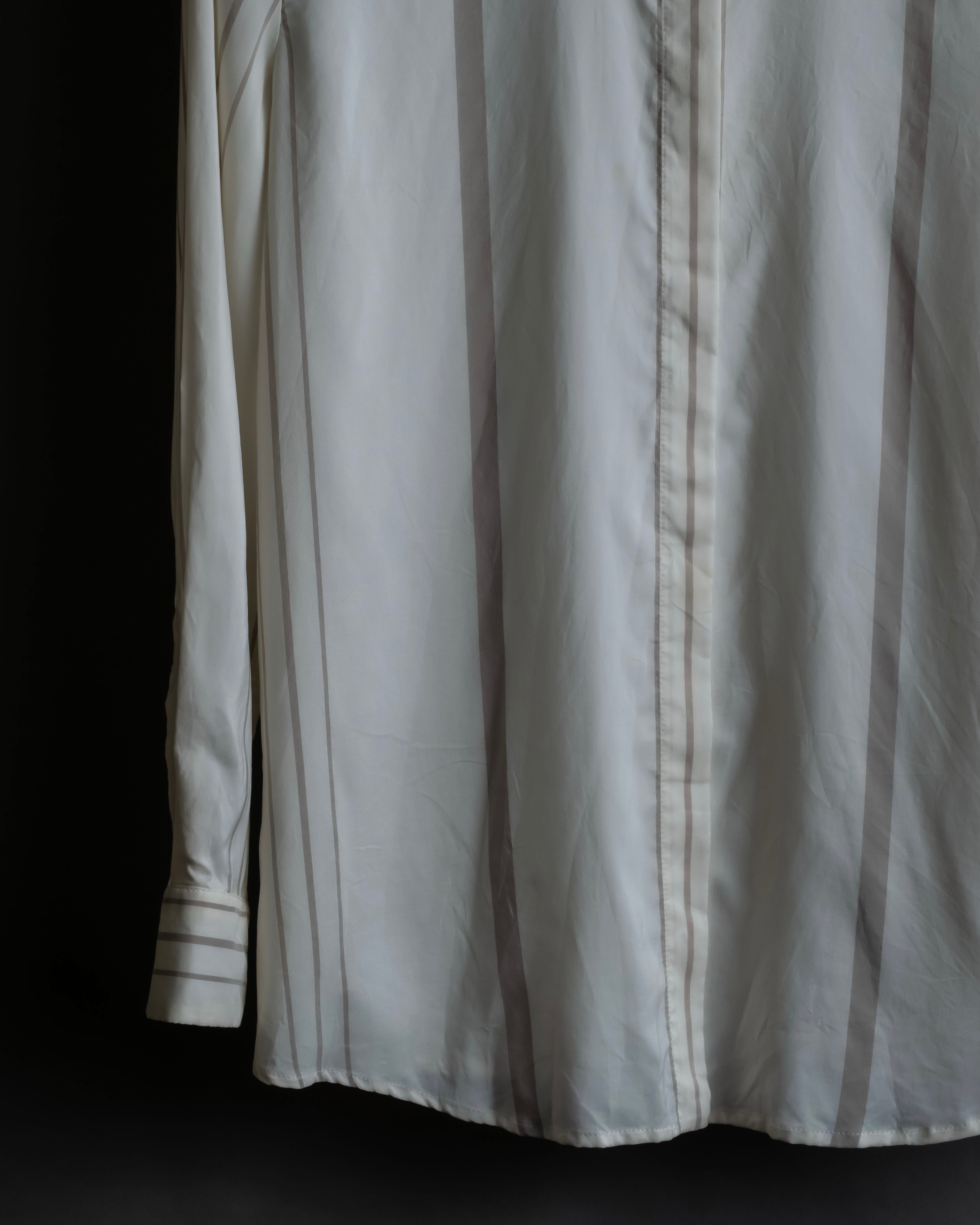 "Loro Piana" Multi-stripe pattern natural color shirt