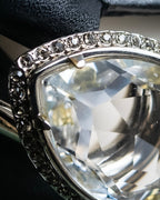 "Alexandar McQueen" Two-tone crystal clasp leather shoulder wallet