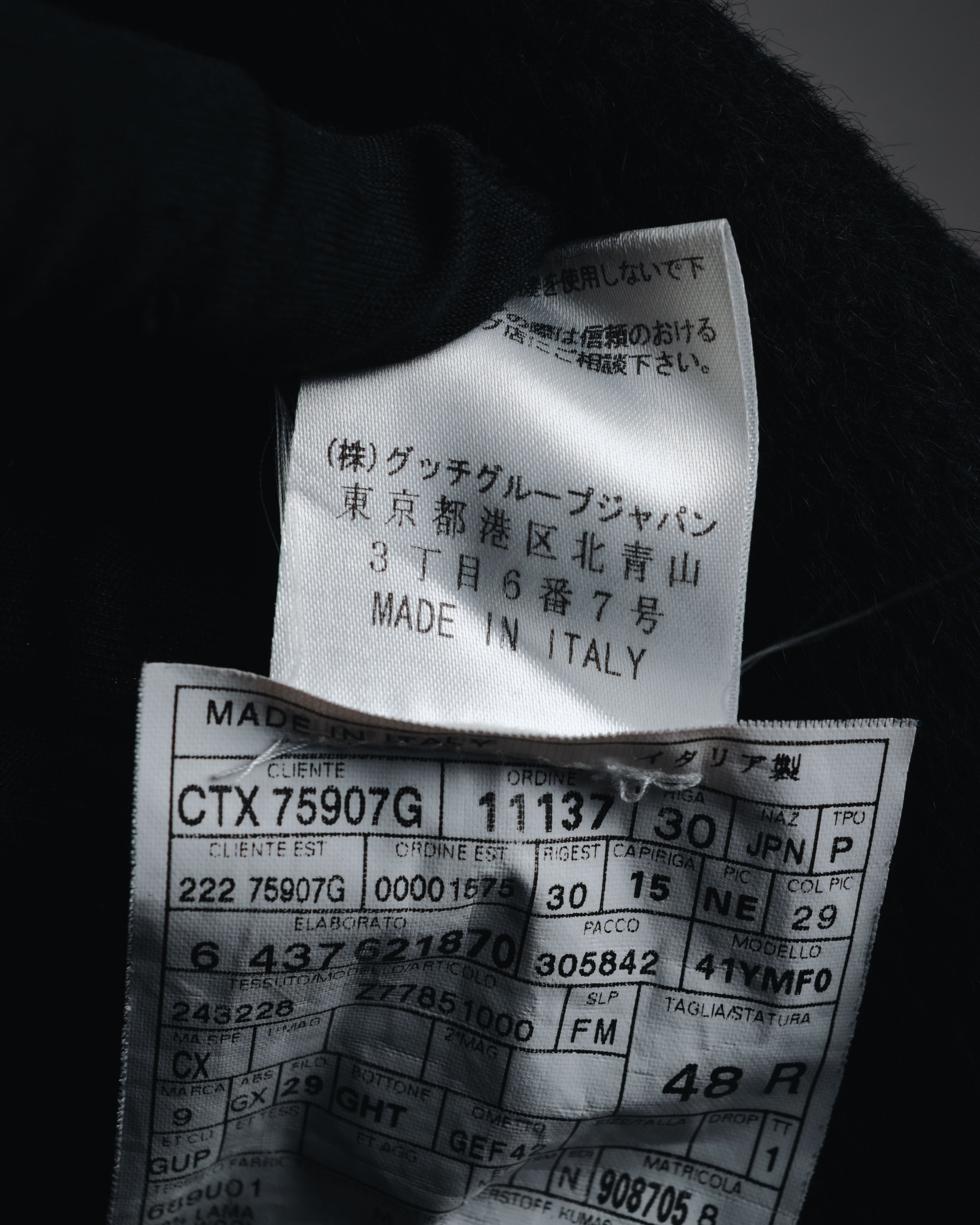 –SPECIAL– "GUCCI" 09-12’s Classically tailored llama-blend Chesterfield coat