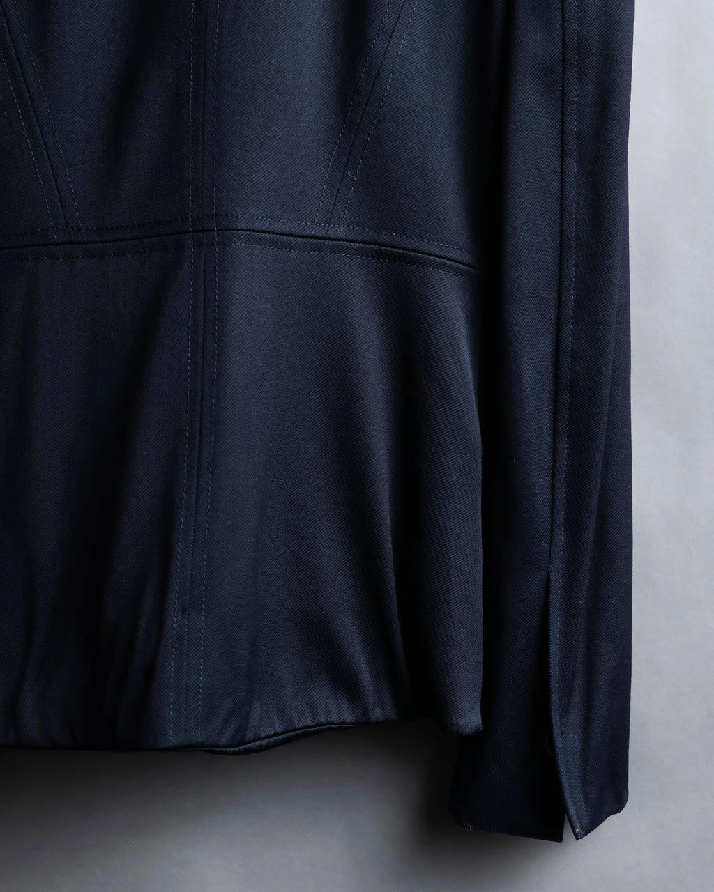 "GUCCI" Shawl collar glossy black jacket