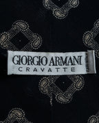 "GIORGIO ARMANI" Paisley pattern silk monotone necktie