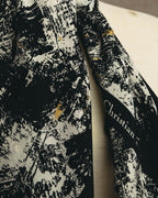 "Christian Dior" 80's-90's Artful abstract silk scarf