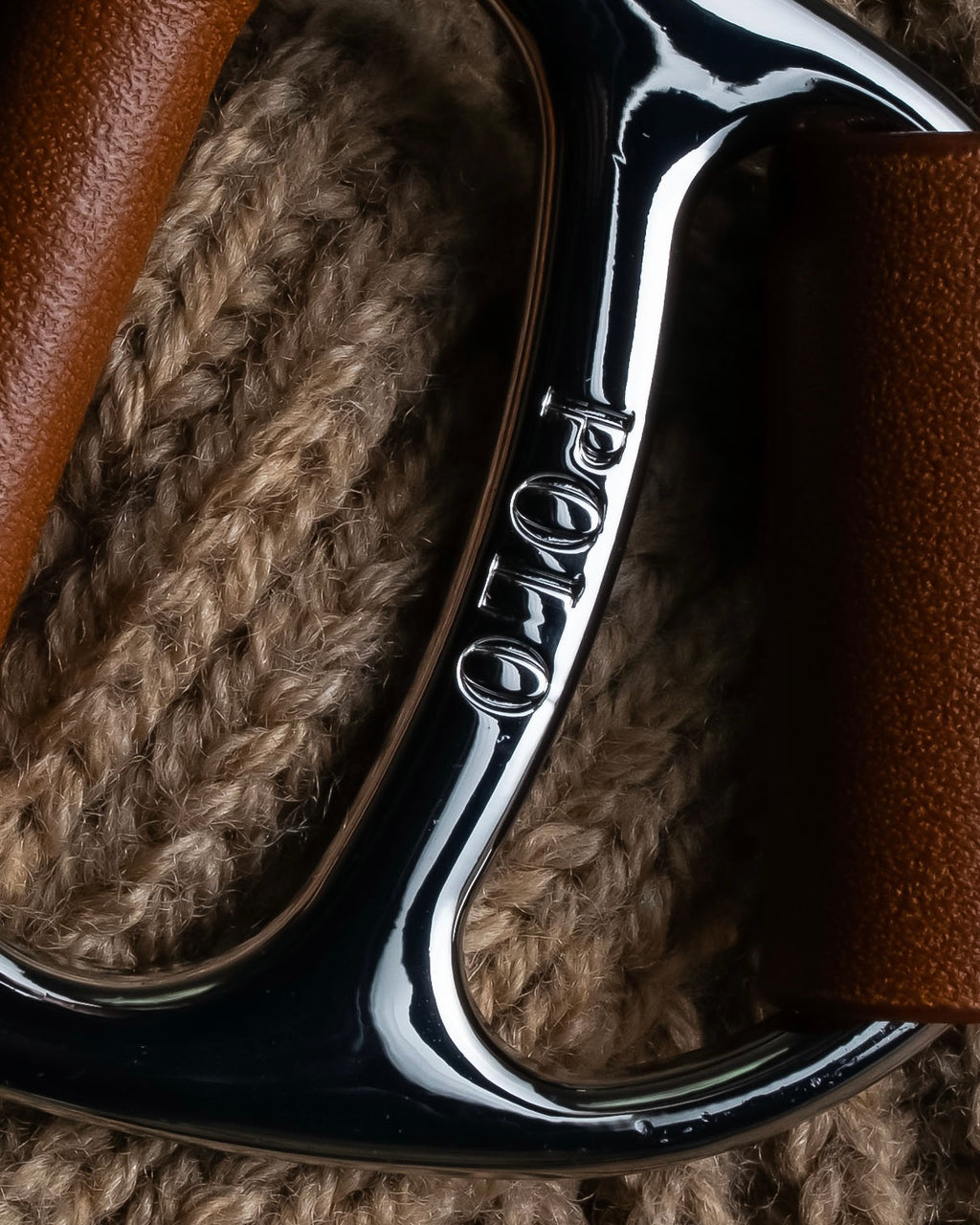 "POLO Ralph Lauren" Buckle closure design ribbed cardigan