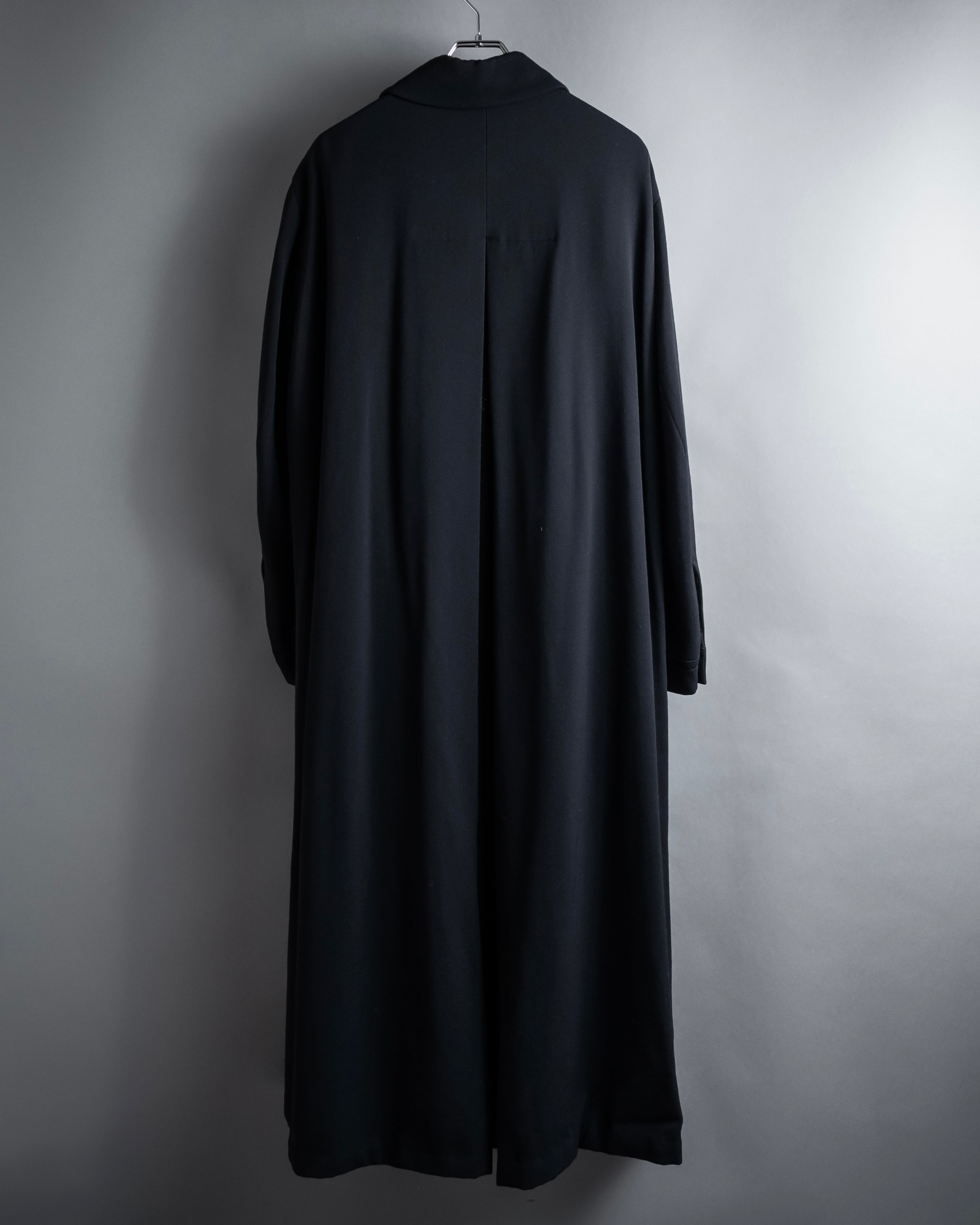 -SPECIAL- "Y's" 15AW Cape design panel oversized stand collar coat