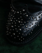 "Church's" Silver stud design wingtip derby shoes