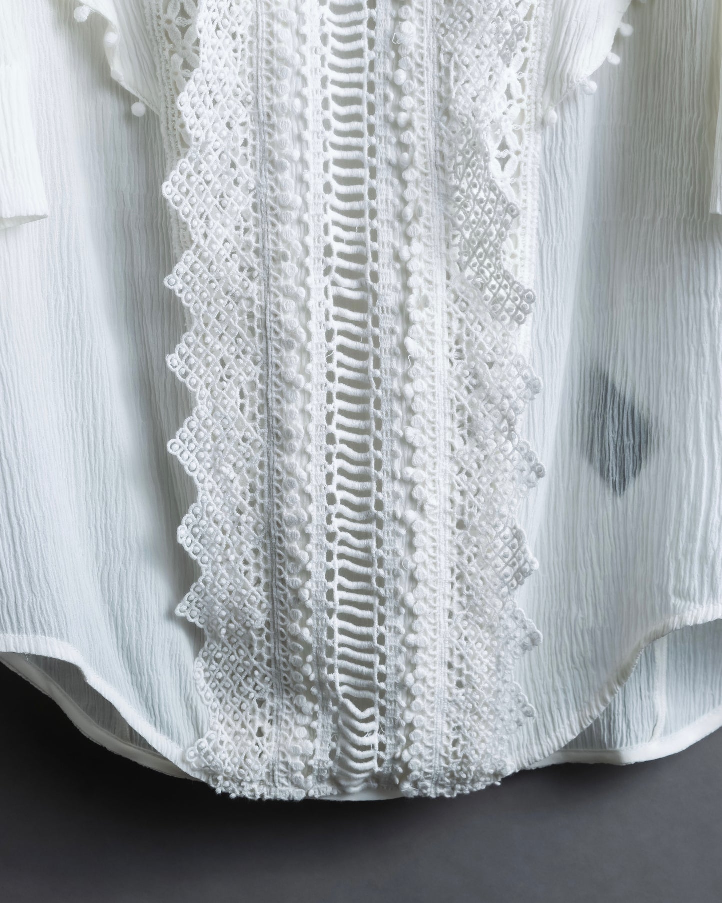 "ISABEL MARANT" Lace knit frill docking sheer blouse