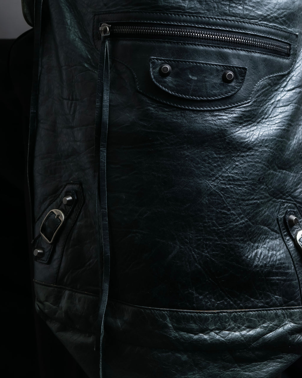 “BALENCIAGA” The Day leather shoulder bag