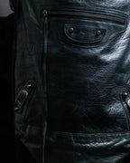 “BALENCIAGA” The Day leather shoulder bag