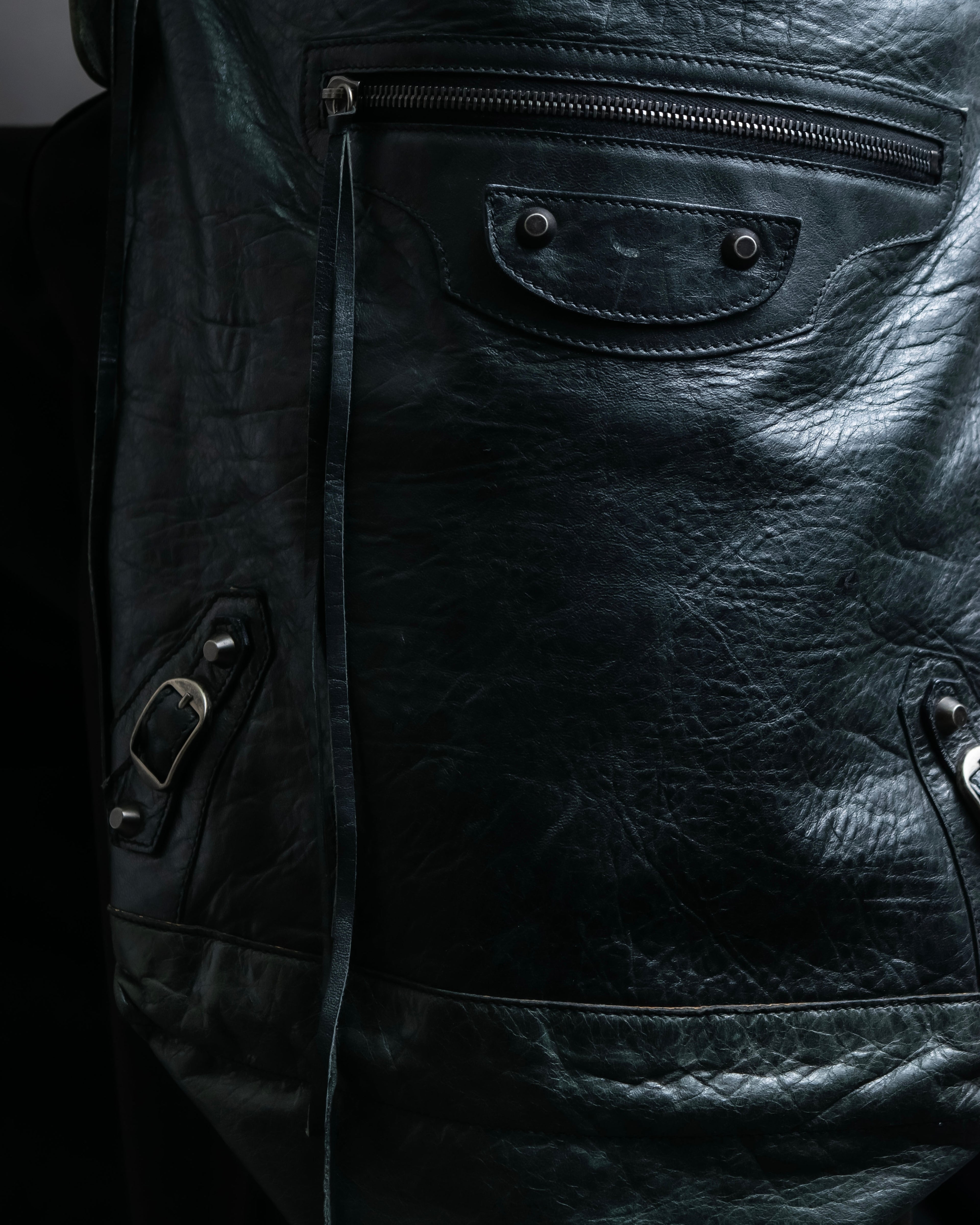 “BALENCIAGA” The Day leather shoulder bag