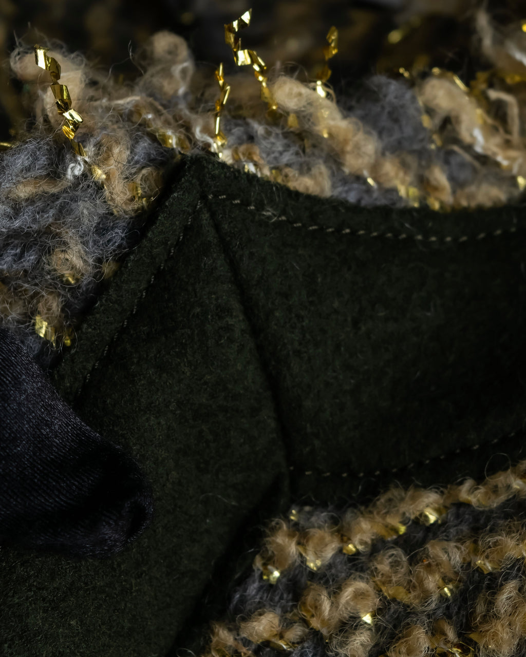 "sacai" Asymmetrical design double zipper tweed vest