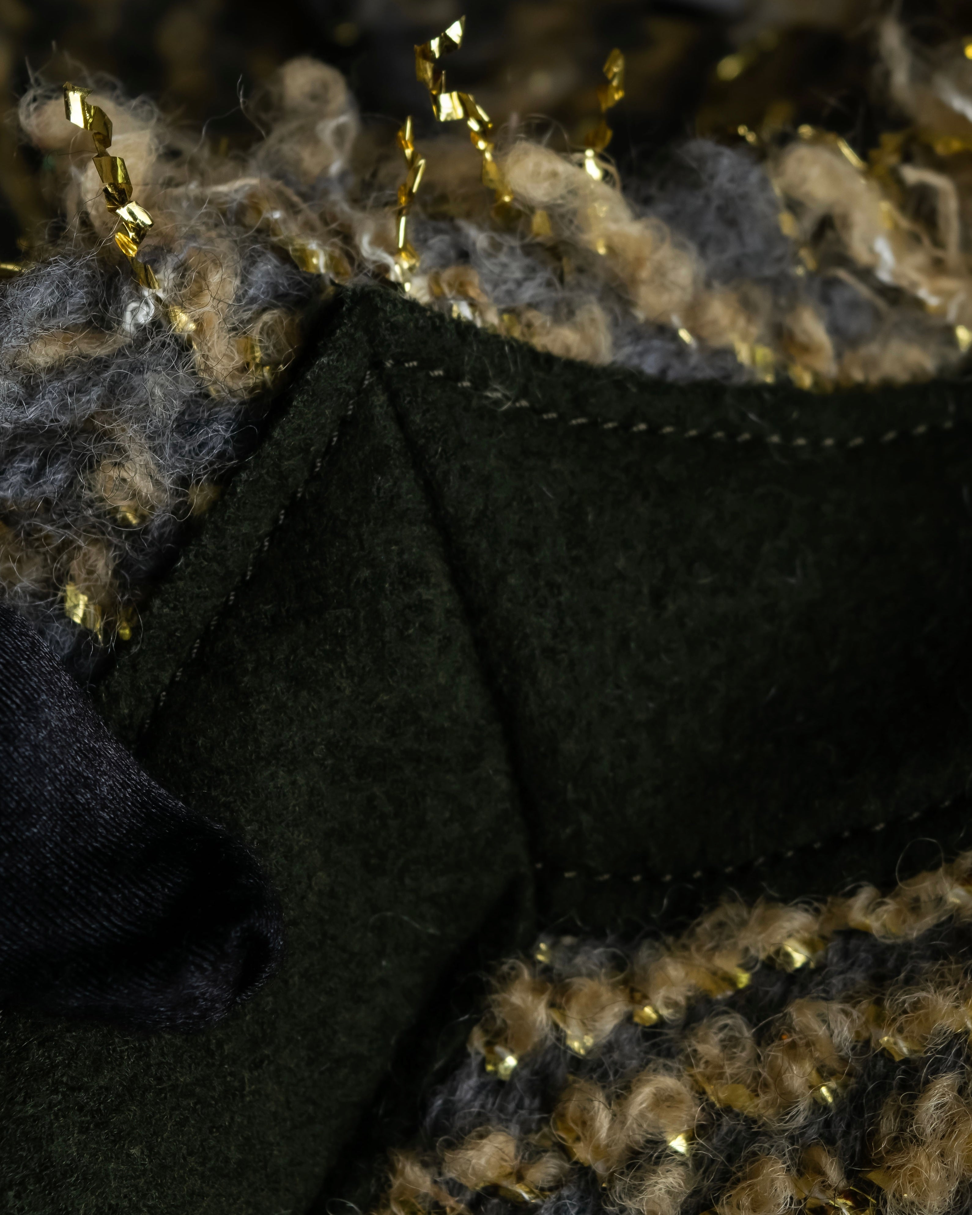 "sacai" Asymmetrical design double zipper tweed vest