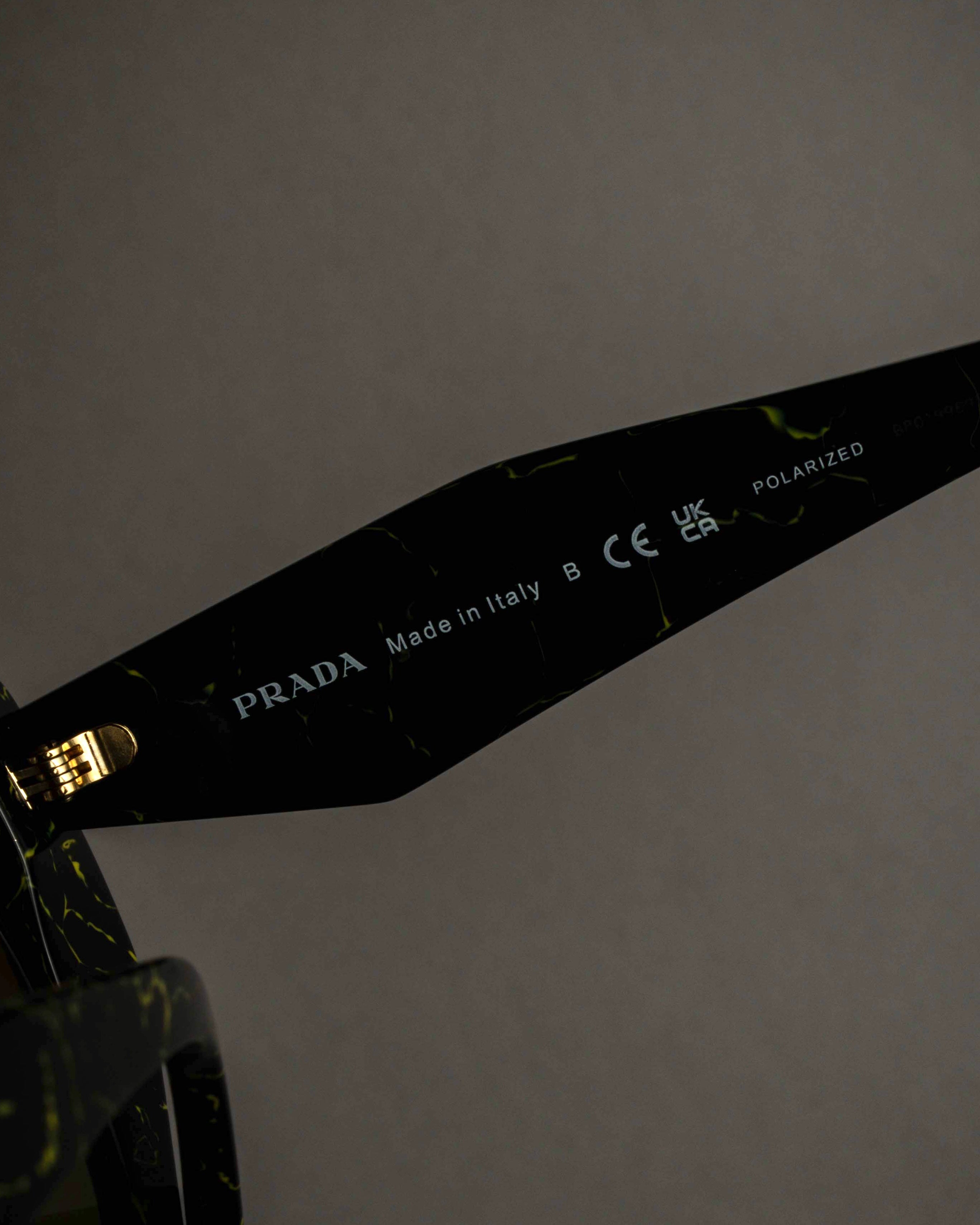 "PRADA" Yellow marble acetate sunglasses