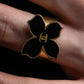 "CHANEL" Coco mark engraved butterfly motif ring