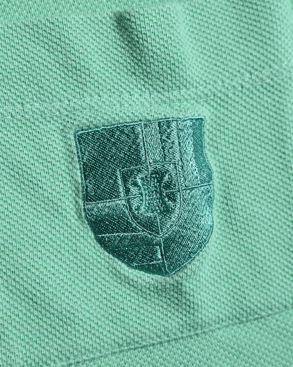 CÉLINE/ Logo Emblem Polo Shirt Mint Green