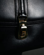 "GUCCI" 70’s boutique push lock box calf shoulder bag