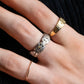 "CHANEL" Coco mark motif beige parts silver ring