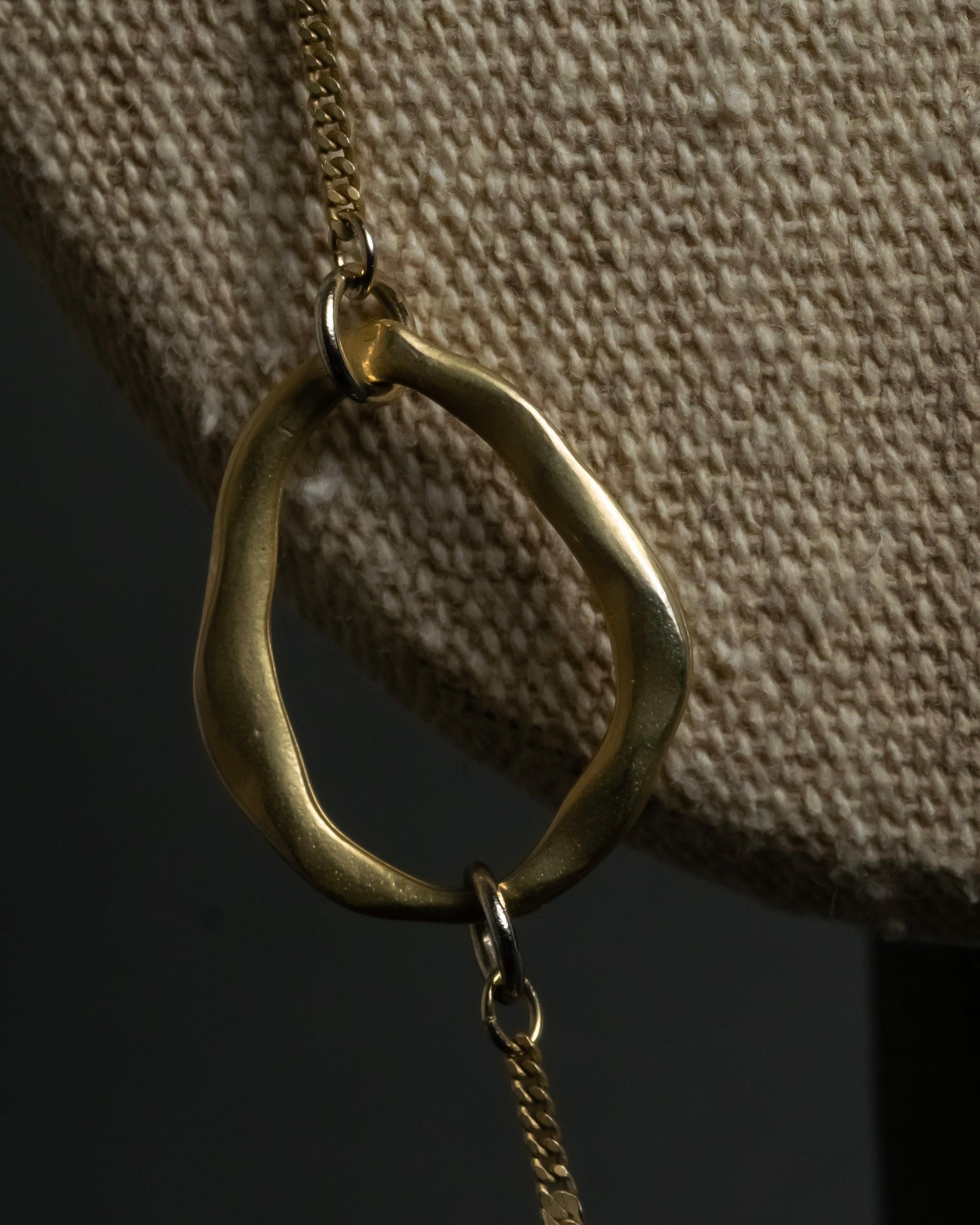 "Vintage organic ring necklace"
