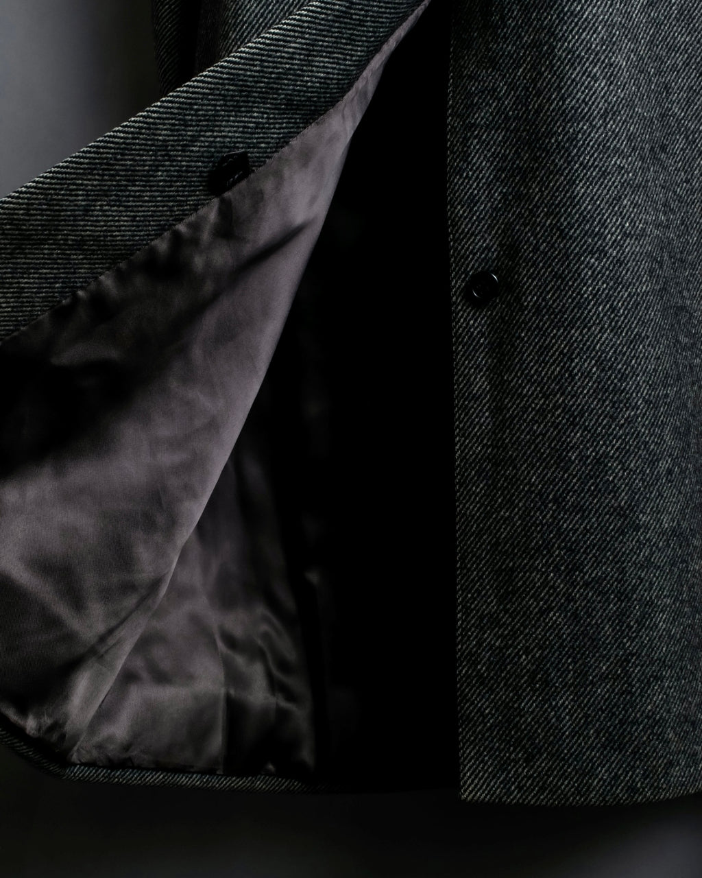 "Burberrys" diagonal striped pure new wool long coat