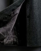 "Burberrys" diagonal striped pure new wool long coat