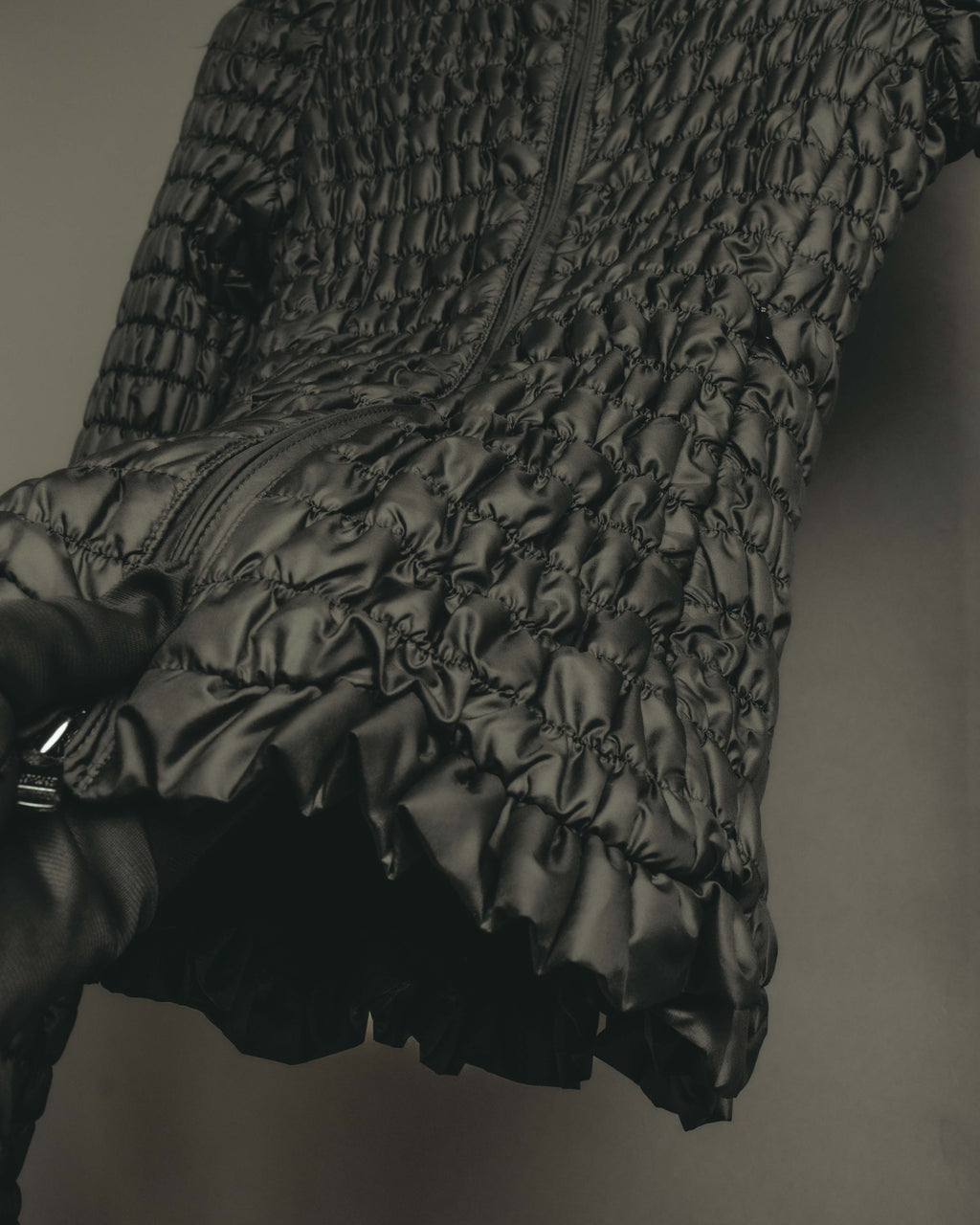 "ARMANI COLLEZIONI" 00's-10's Sculptural ruched zip-up jacket