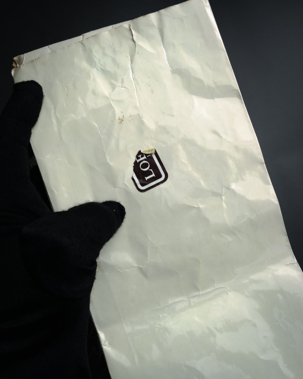 “LOEWE” 2000’s Script monogram silk tie