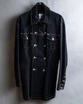 "JEAN PAUL GAULTIER JEANS"
 Military detail stitching denim coat