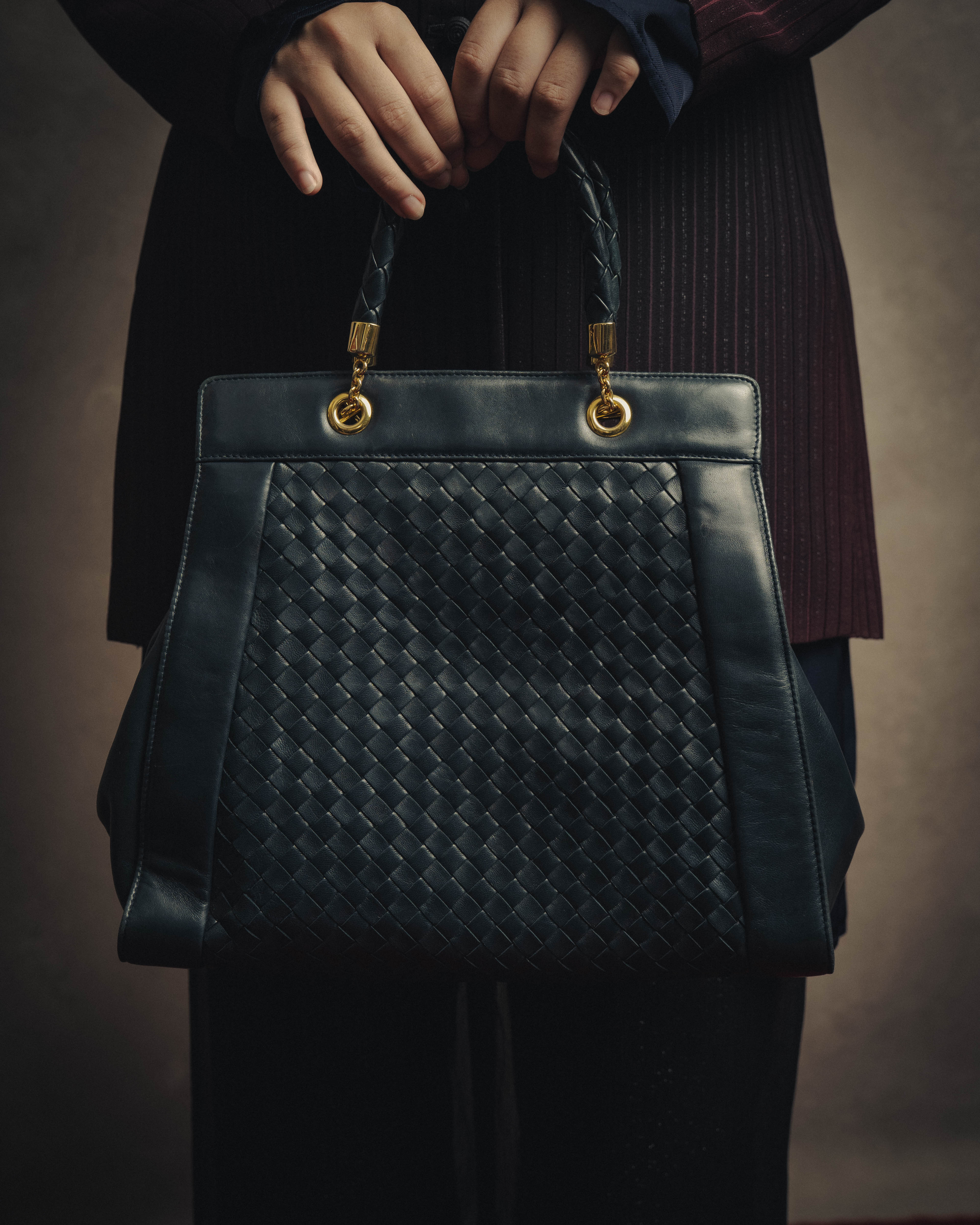 BOTTEGA VENETA ボッテガヴェネタ 編み込み レザー トートバッグ BOTTEGA VENETA (ボッテガ ヴェネタ) - イントレチャート トートバッグ