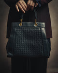 -SPECIAL- “Bottega Veneta” 00’s intrecciato braided handle oversized leather tote bag