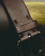 "Ermenegildo Zegna" Classic stitched leather belt