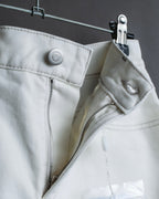 "MAISON MARGIELA" 21SS Washed raw cut flared cropped denim pants